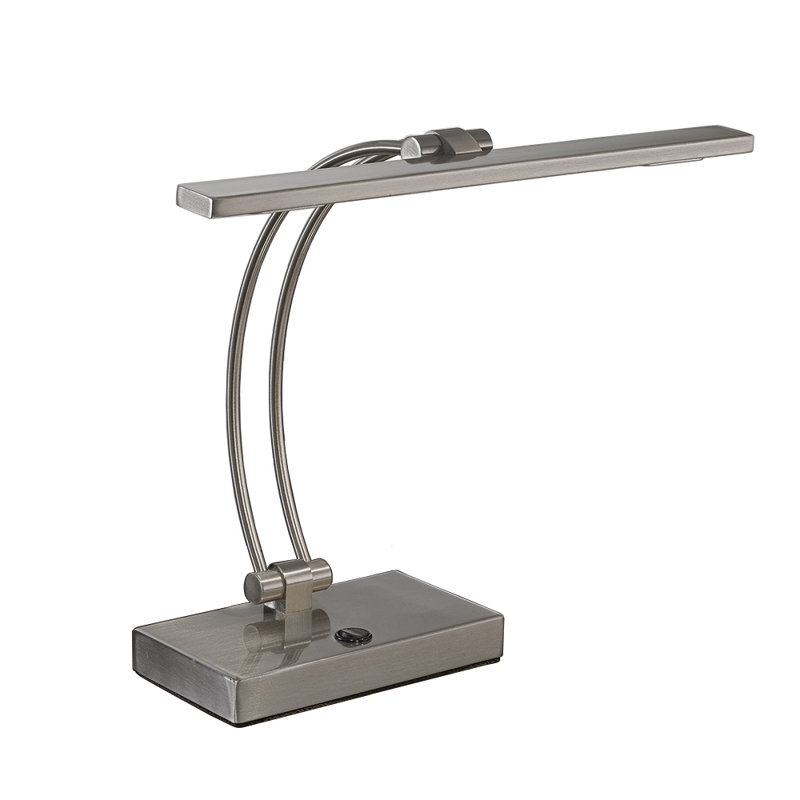 Alluvial Adjustable Metal Desk Lamp, Satin Nickel