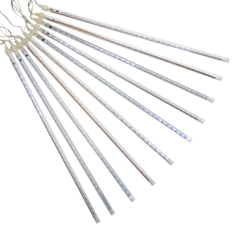 5 tubes de glaçons transparents en forme de glaçons de Noël - fil transparent de 13,25 pi