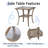 Gaetanino Wicker 4 - Person Patio Conversation Set with Cushions-1027340442