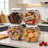 1 Gallon Clear Candy Storage Jar with Lid, Plastic Kitchen Canisters for Candy, Cookies, Cereal