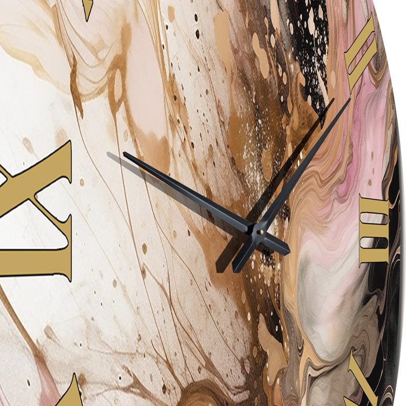 Horloge murale rose, Grand
