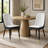 Modern Two Tone Faux Leather Dining Chairs with Geometric Tufting and Metal Legs-818729249