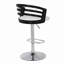 Tabouret de bar pivotant à dossier moderne en bois avec coussin-774059109