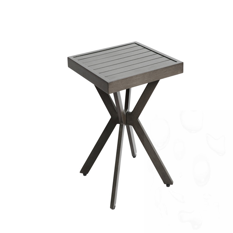 Outdoor Patiotable With Cross Weave Design