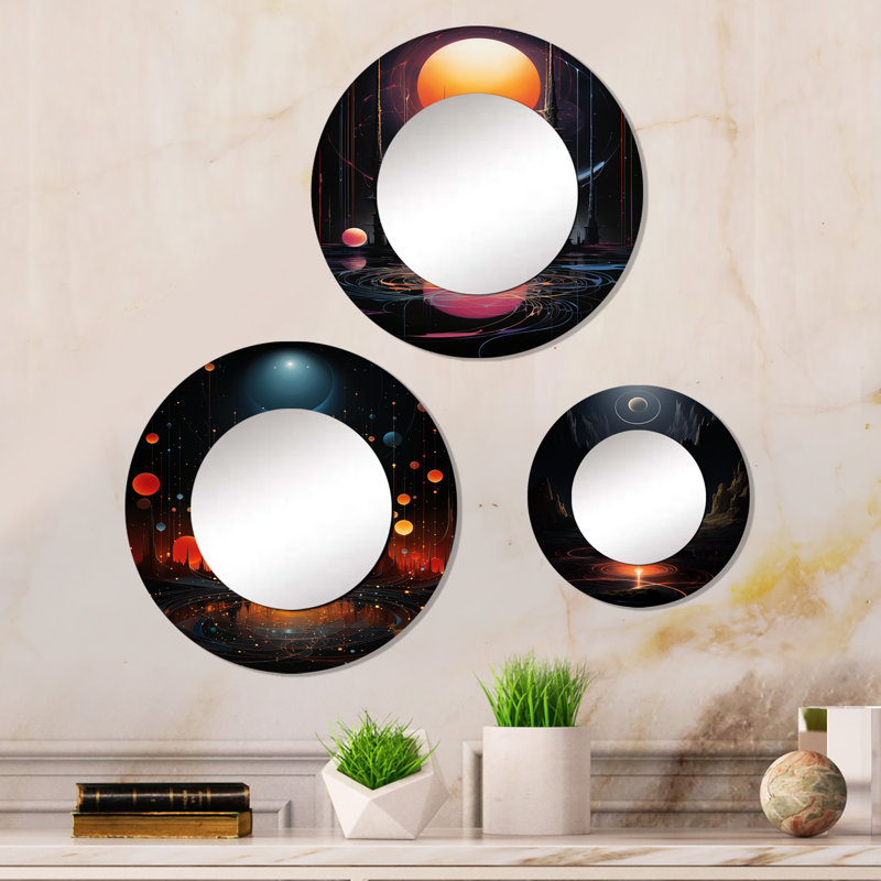 Duryea Metal Round Mirror