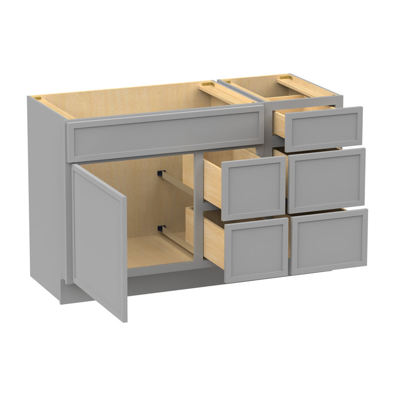 51'' Single Bathroom Vanity Base Only, Gray