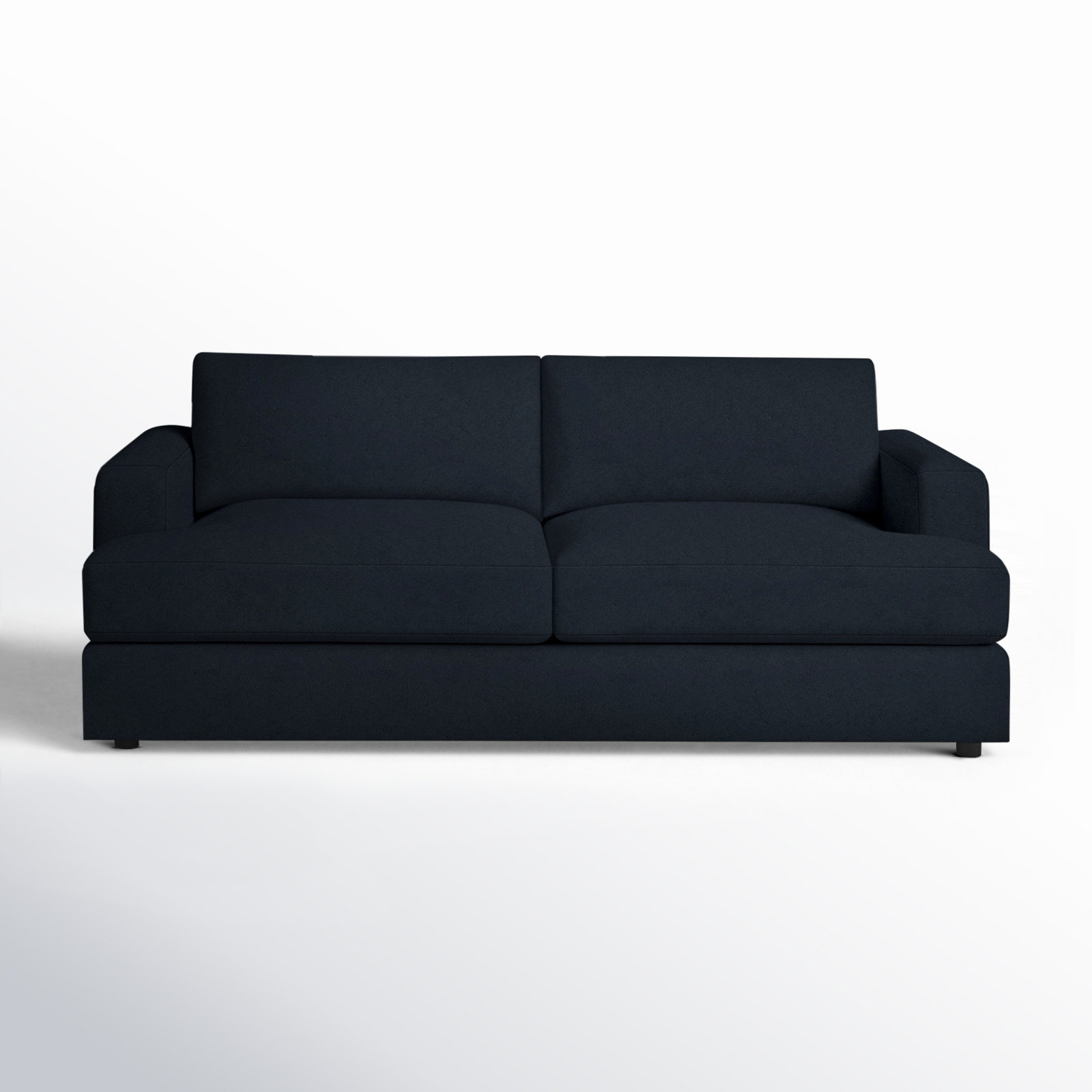 Cayden 84'' Upholstered Sofa, Bella Ink Blue Performance Velvet