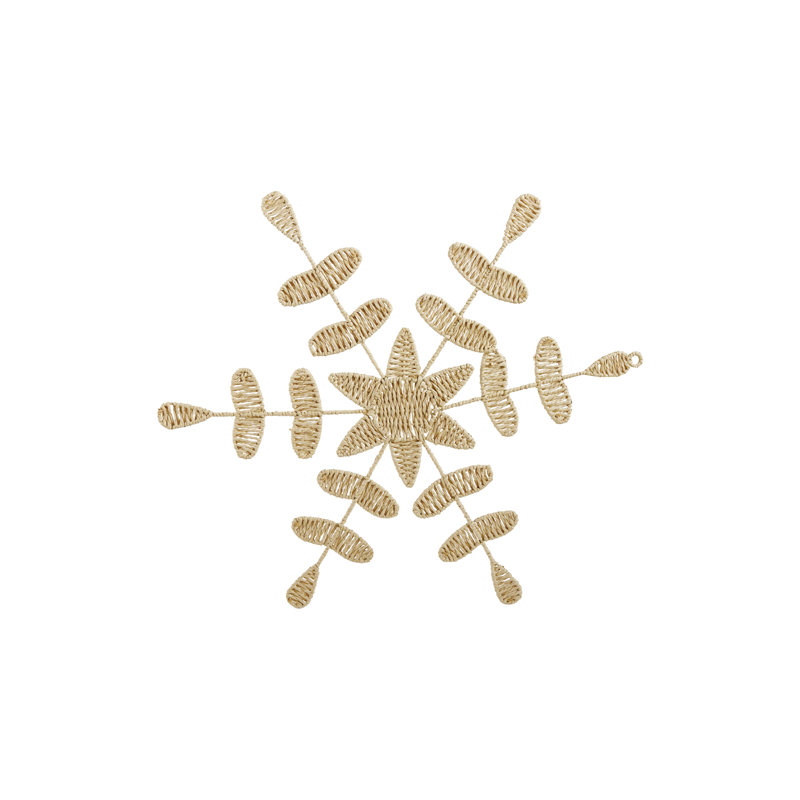 Woven Paper & Iron Snowflake Wall Art
