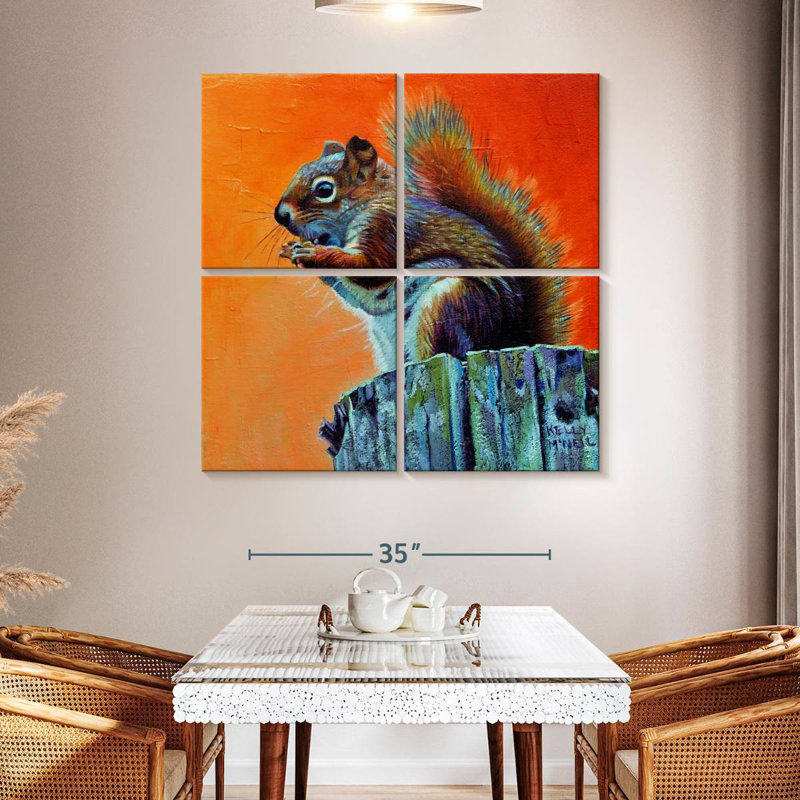 Brampt Little Red Squirrel, 45" H x 45" W