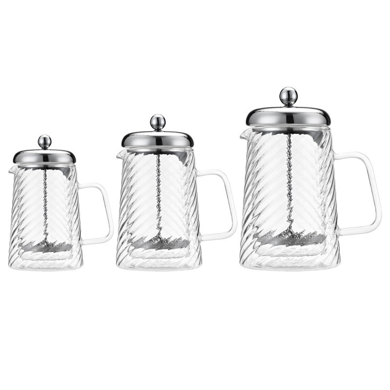 Café Olé Rotolo 8 Cup Cafetière, Double Wall Insulated, Glass and Stainless Steel