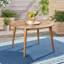 Table de salle à manger 47,25 pouces ronde en bois d'acacia avec finition en teck pour une utilisation intérieure et extérieure, durable et élégante