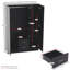 Maybery 3 Piece Bedroom Set (2 Drawer Bedside Chest, 5 Drawer Chest, 3 Door 2 Drawer Mirrored Wardrobe), (5)-1672887909