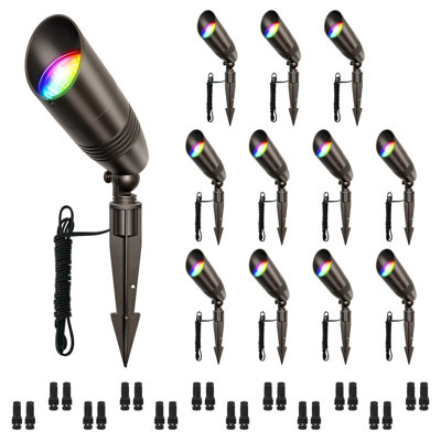 12PK RGB Oil-rubbed Bronze LED Low Voltage Hardwired Spot Light