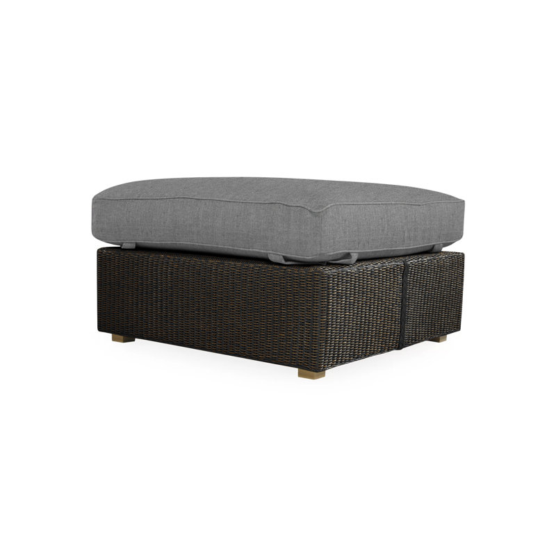 Hamptons Outdoor Ottoman, Cottage Pepper, Mink