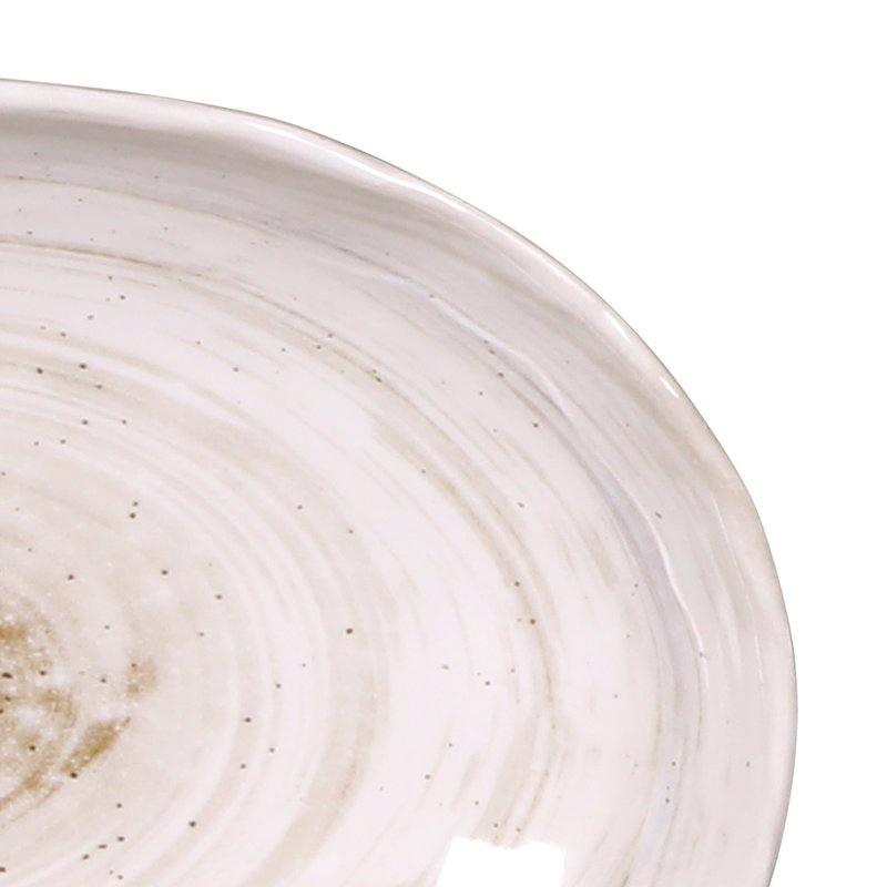 Assiette à salade en mélamine 8,8 po profonde ovale de 19 oz Van Gogh, Taupe