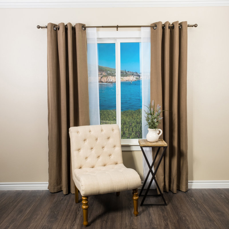Tringle à rideaux double Aari, Bronze foncé, 26" - 48"