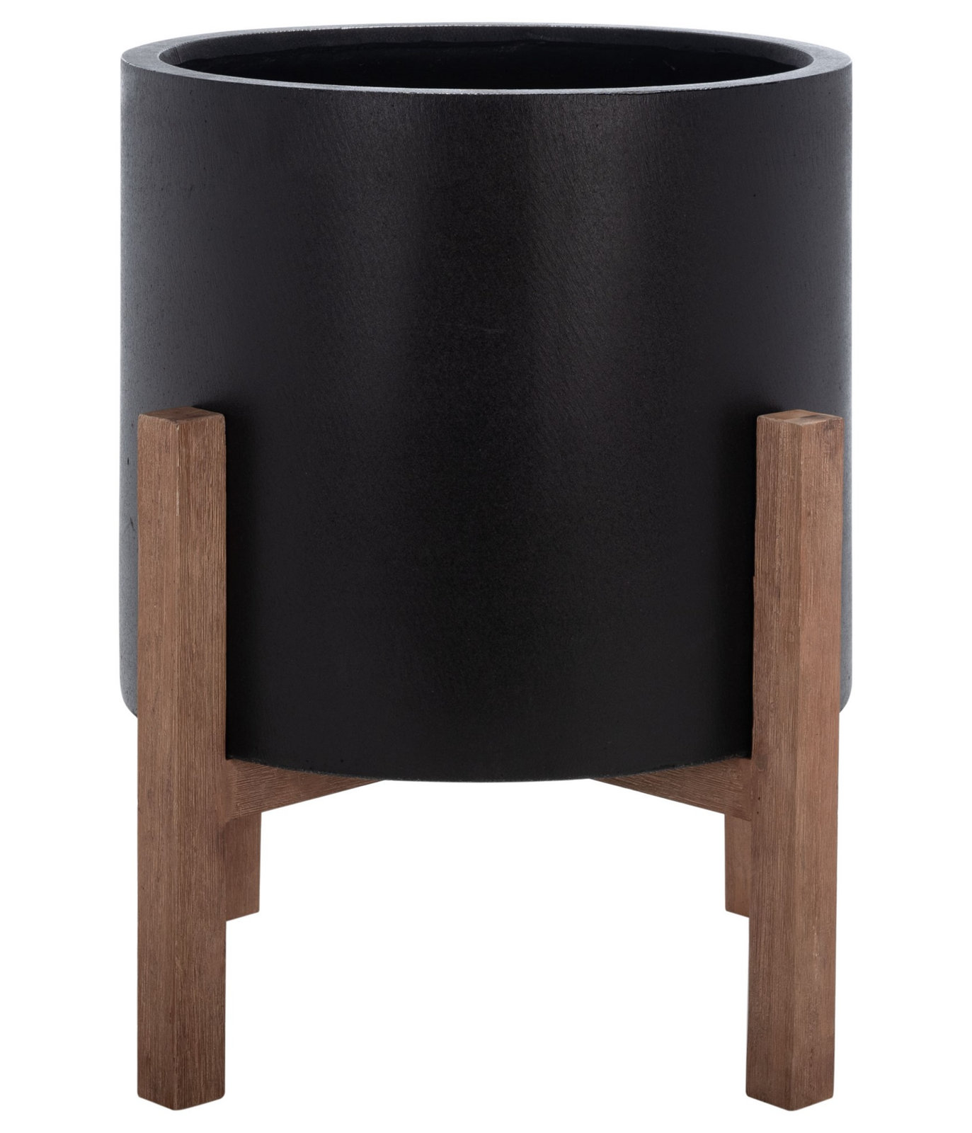 Tabitha Pot Planter, 29.3" H X 25.3" W X 25.3" D, Black