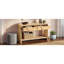 Canapé cannelé et consoles avec rangement, vestibule moderne en bois de 55 po