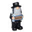 Statue gnome Exhart avec signe Shalom, 6 x 4,5 x 11 po Exhart