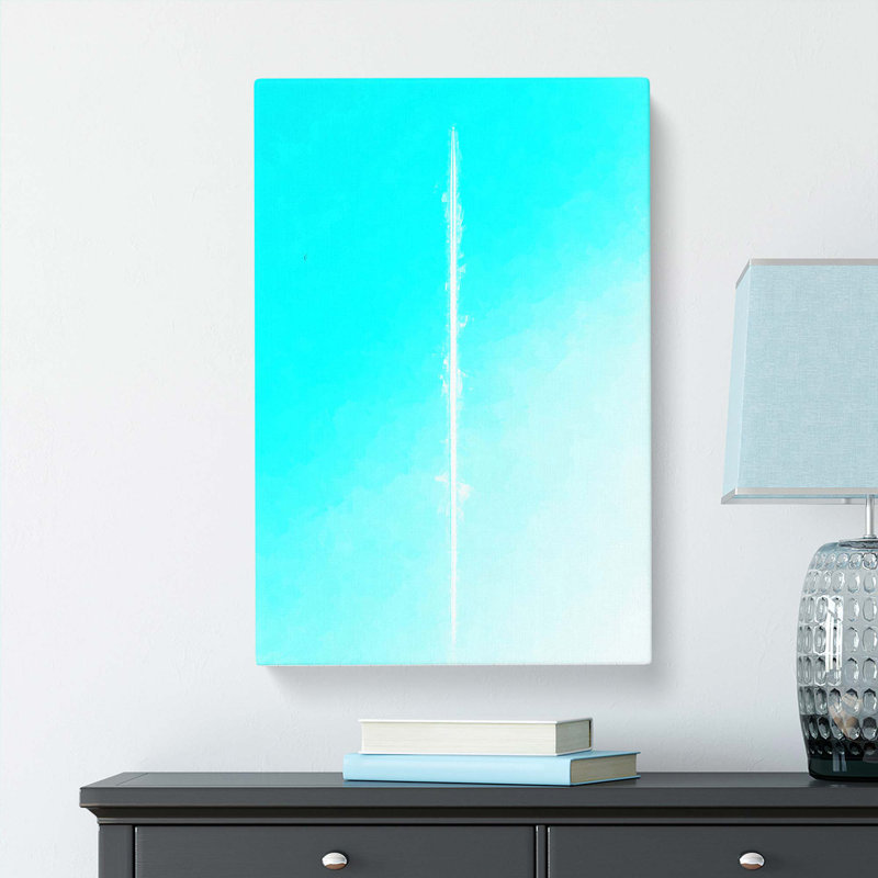 Plane In The Sky In Abstract - Wrapped Canvas, 60cm H x 40cm W x 3cm D