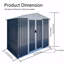Remise de rangement extérieure pour toit Apex de 6 pi x 4 pi-121341649