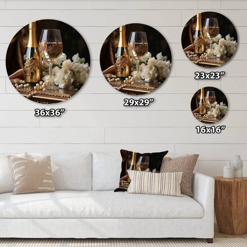 Classic Elegance - Art rond en métal, H 29 po x l 29 po