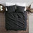 3 Piece Quilt Set Black Full/Queen