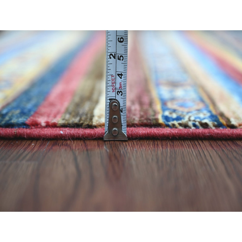 Tapis de couloir 2 pi 10 po x 8 pi 1 po rouge super Kazak afghan avec motif Khorjin