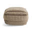 Grand pouf rustique en laine et coton