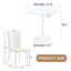 Ensemble de table et de chaises, petite table ronde stable en forme de sablier avec 4 chaises de style crème