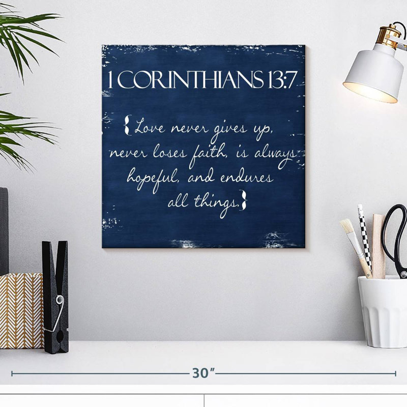 Corinthiens de Tergel - bleu, H 16 po x l 16 po