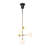 5 - Light Staggered Linear Spark Modern Sputnik Chandelier With Marble