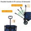 Chariot pliable utilitaire pliable, chariot de plage pliable