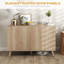 Buffet Buffet moderne cannelé avec tablettes réglables en chêne