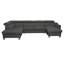 Raedynn Faux Leather Large Corner Sofa with Sleeping Function and Storage Box with Adjustable Headrests -1792617852-1792617854
