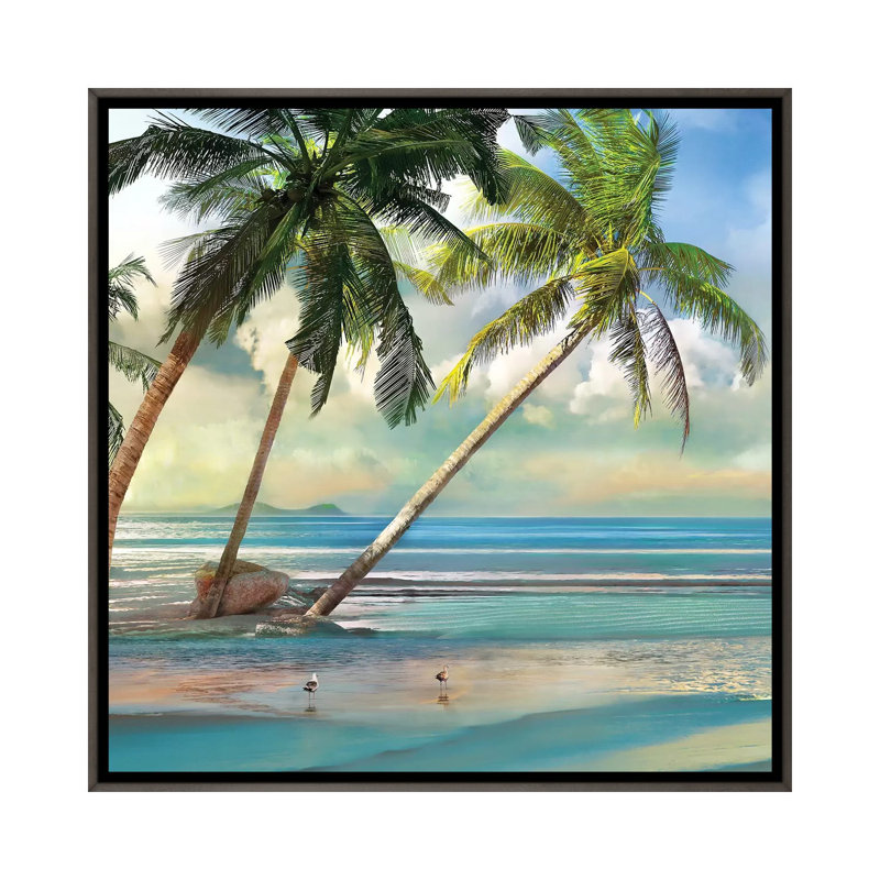 «A Found Paradise III» par Mike Calascibetta - impression d'art graphique, H 18 po x l 18 po x 1,5 po, Pas de tapis