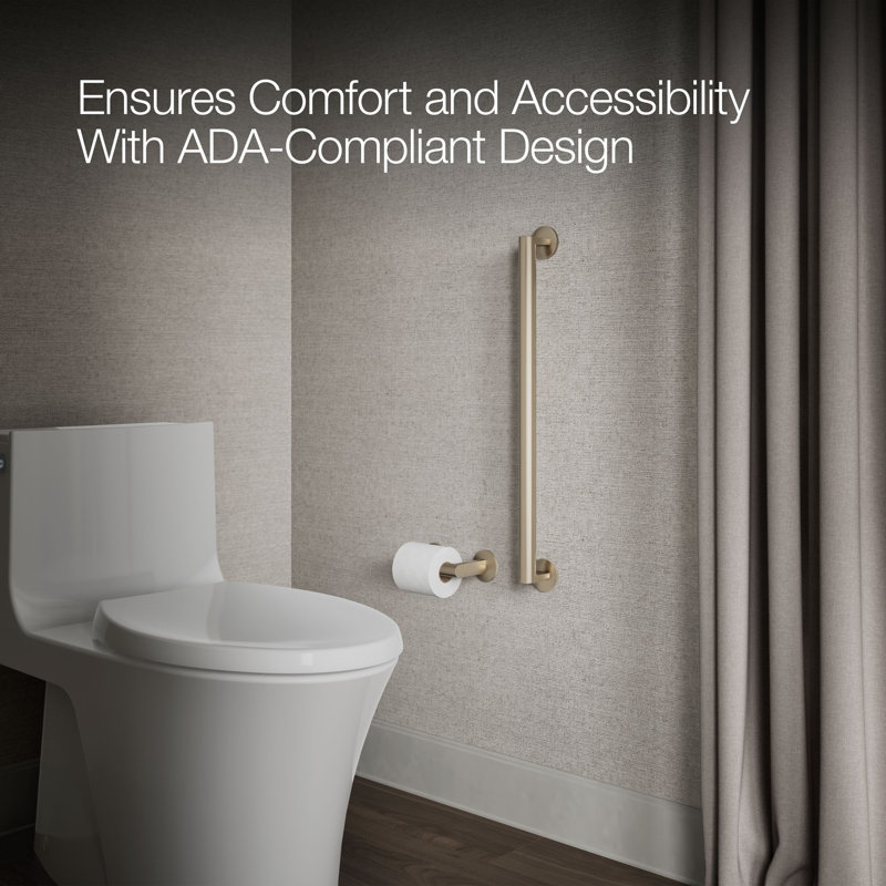 Components™ 18-In Grab Bar, 24" W, Vibrant Brushed Bronze