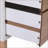 Modern 2-Drawer Nightstand with Solid Pine Legs, White Walnut