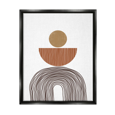 «Boho Shapes Stacked Abstract Round Curves» par JJ Design House LLC