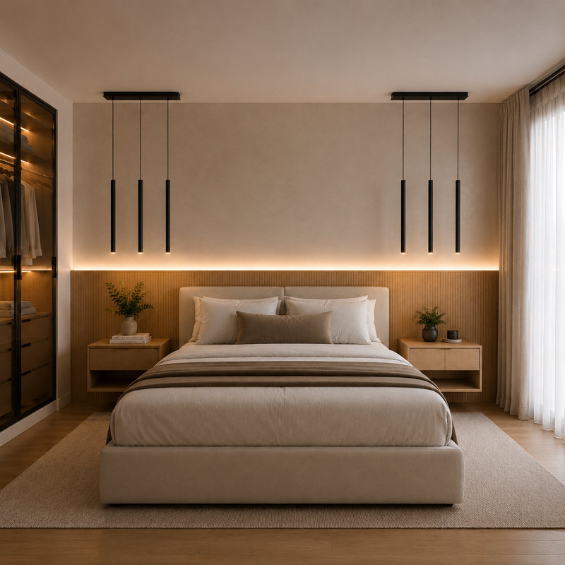 Luminaire suspendu linéaire à 3 lumières pour îlot de cuisine Baileyton, Noir