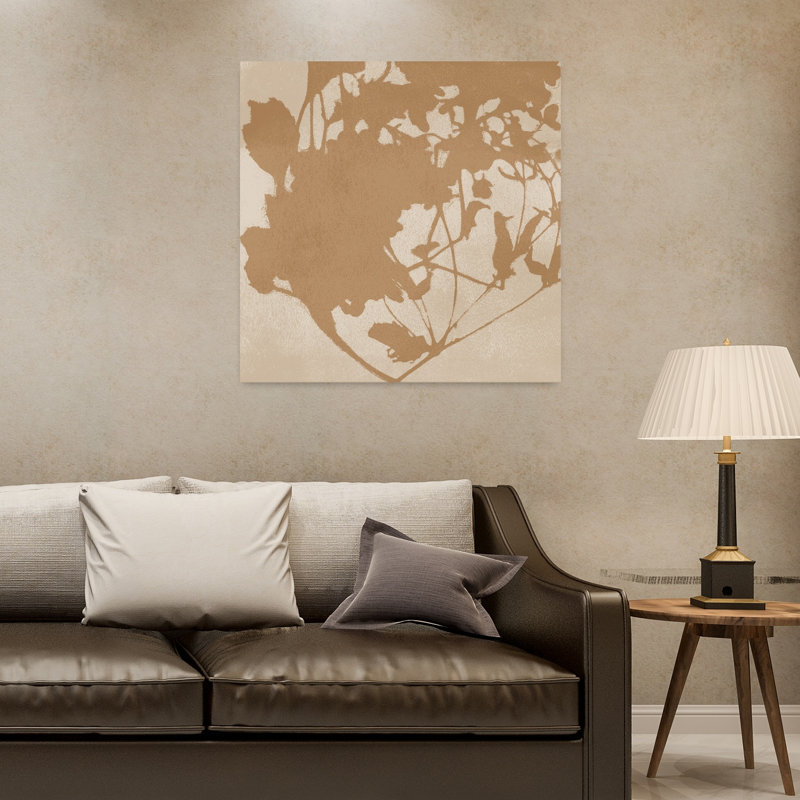 Art mural abstrait abstrait ocre Wabi-Sabi I, H 32 po x l 32 po
