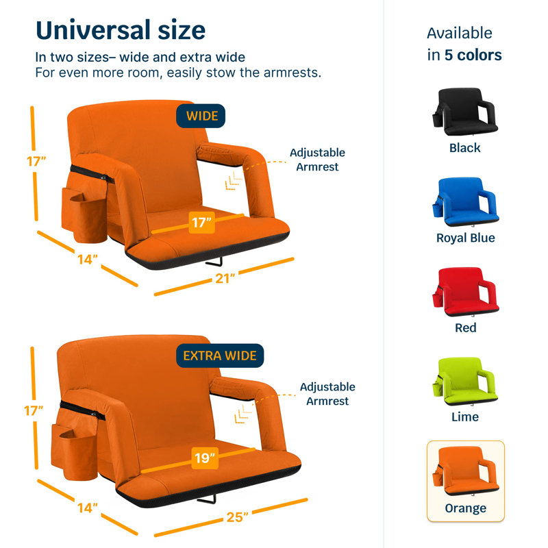 Folding Stadium Seat, Orange