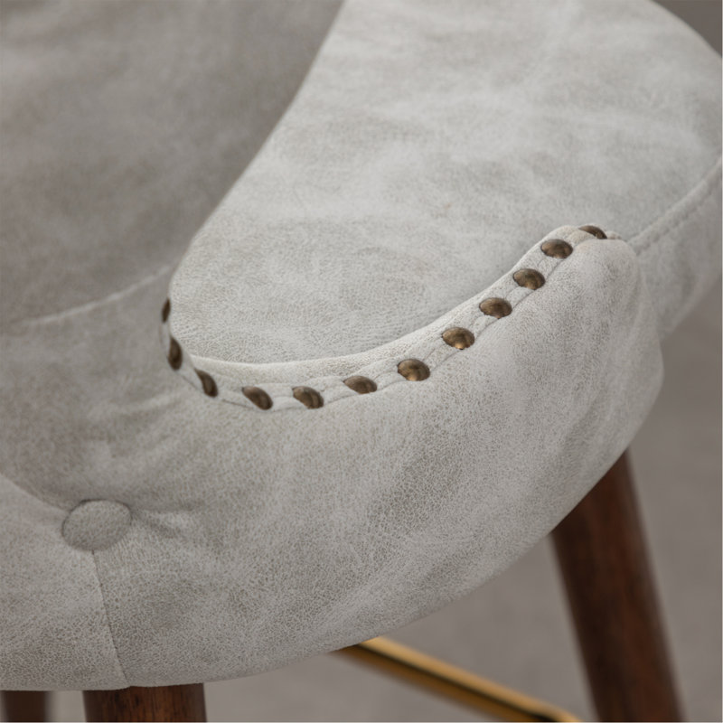 Ensemble de 2 tabourets de bar Mid-Century, Blanc