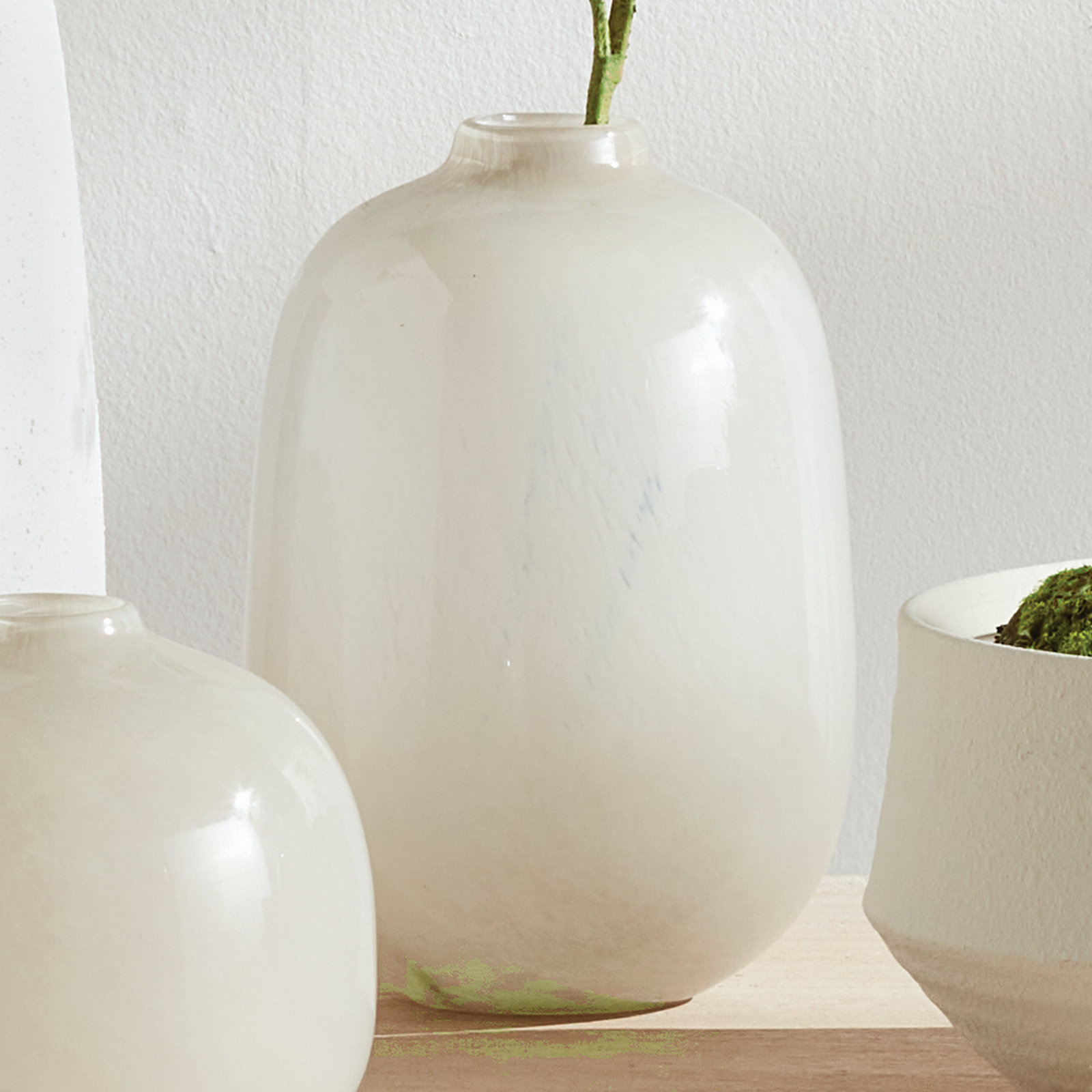 Handmade Glass Table Vase, 10"