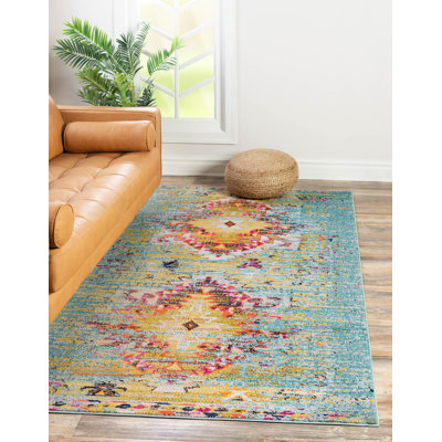 Tapis turquoise Jahanna