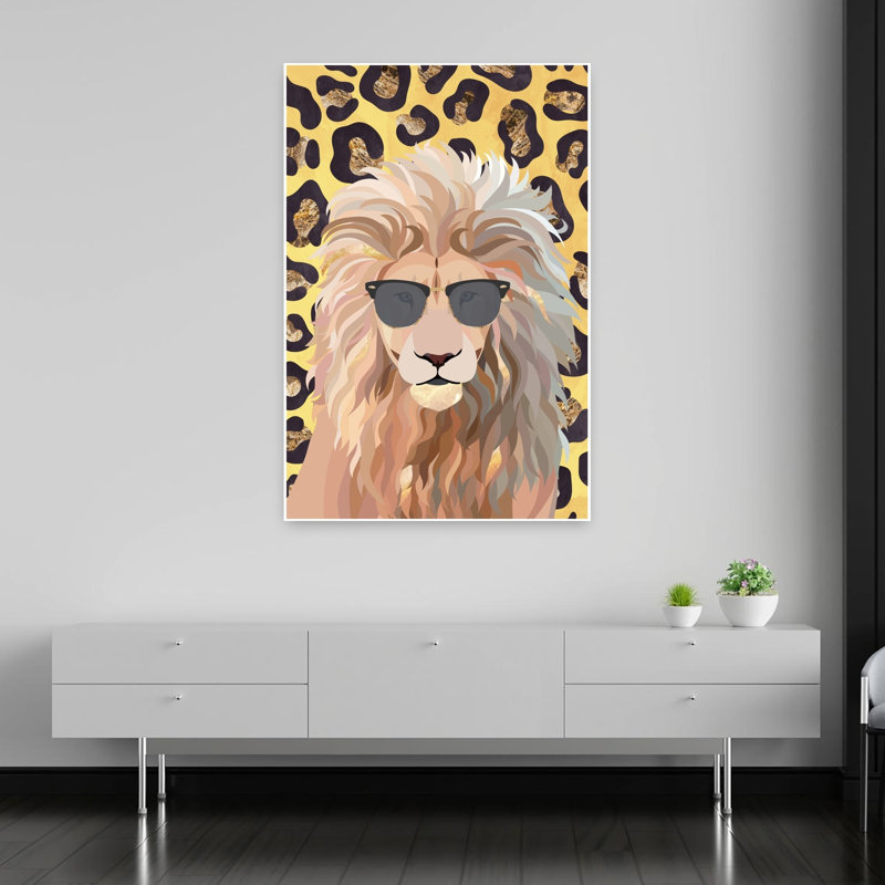 «Cool Lion», lunettes de soleil modernes, reproduction de chat, H 60 po x l 40 po