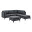 Canapé modulaire rembourré avec pieds en métal-229250194