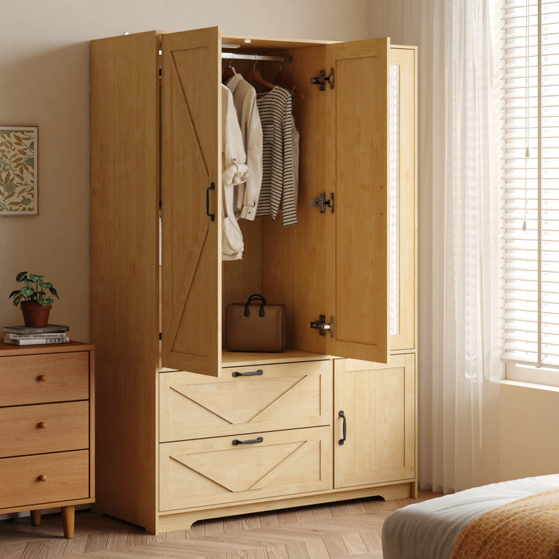 Armoire-penderie moderne avec miroir Sleek & Chic