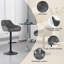 Novi Swivel Upholstered Velvet Adjustable Height Bar Stool-1400613480