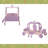 Twin Size Princess Carriage Bed With Crown,Wood Platform Car Bed With Stair-28930180